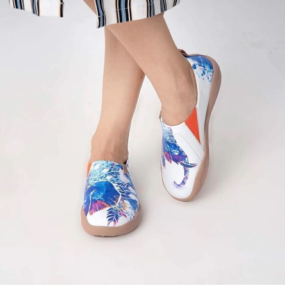 UIN Women's Walking Shoes Microfiber Casual Loafers (colored Elephant)133 No Box - Picture 5 of 11